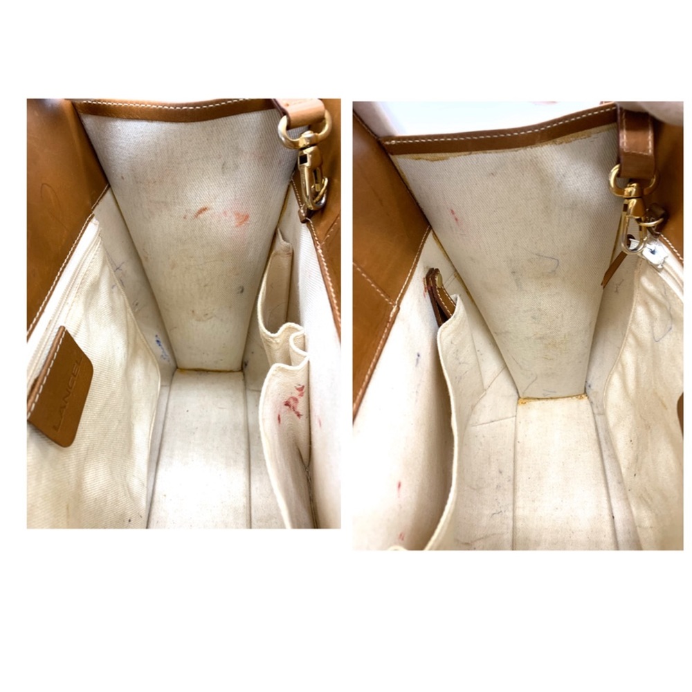 Lancel Bowler Brown Leather Cut Out Handle Bag - Picture 12 of 12